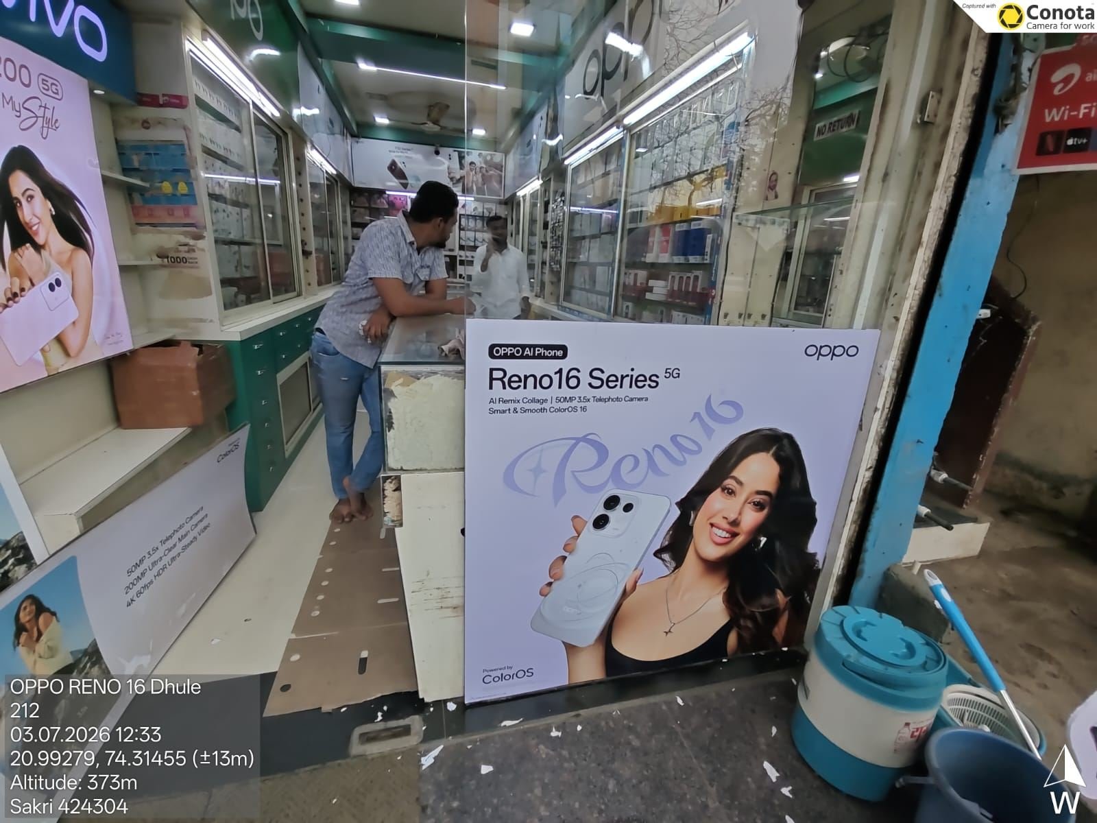 OPPO Reno 16 Launch Standee · Dhule